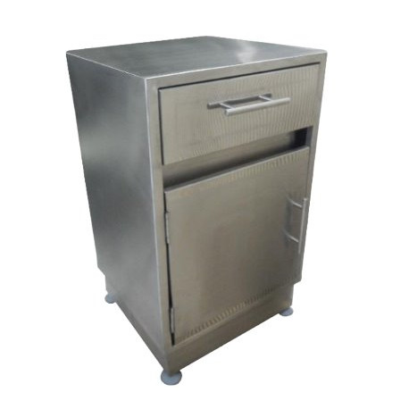 MESA DE NOCHE TOTALMENTE EN ACERO INOXIDABLE